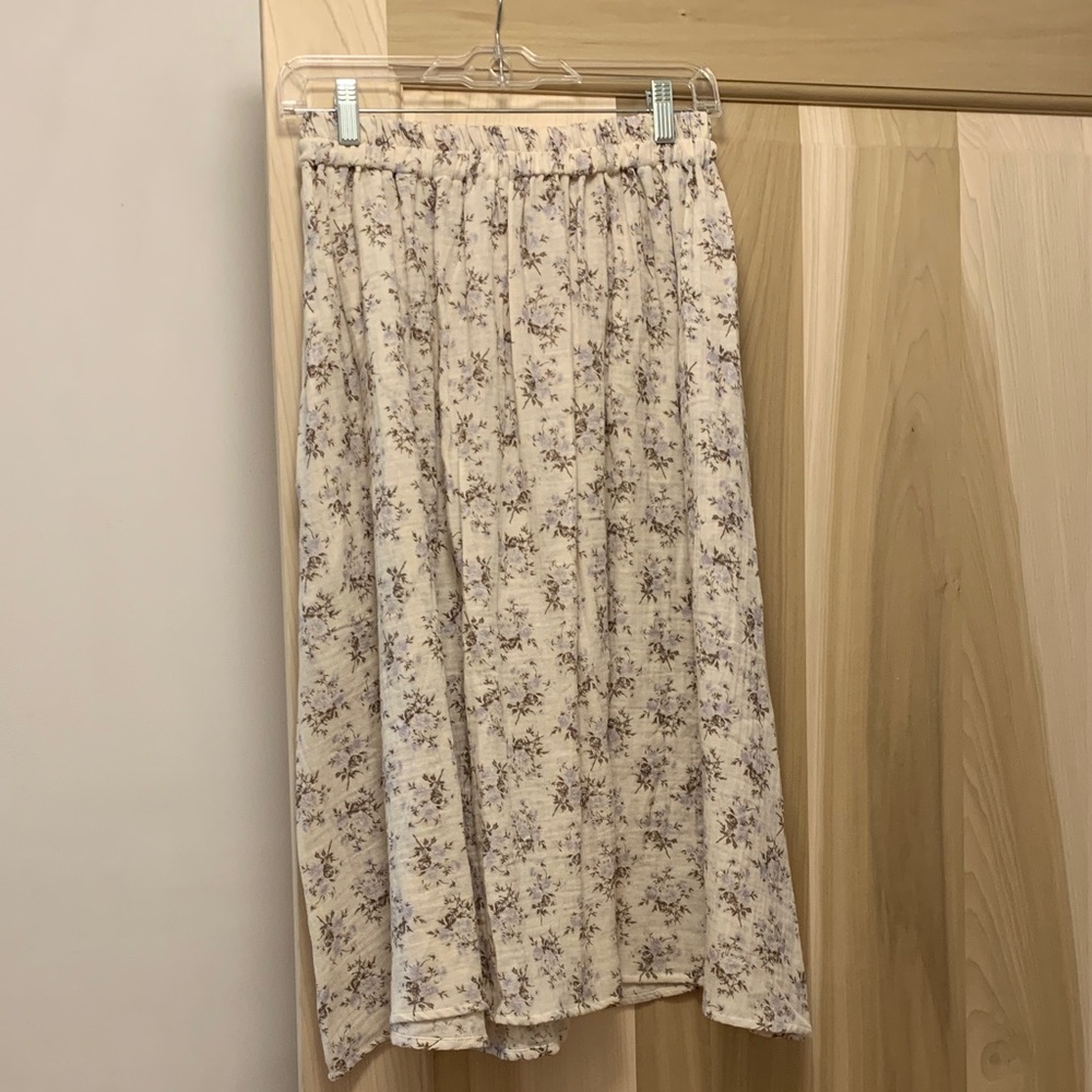 Floral Cream Skirt